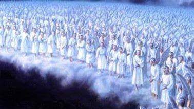 Angels watching Earth